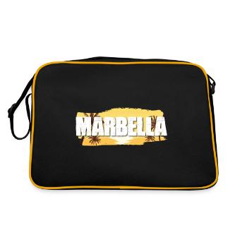 Marbella - Retro Tasche - Schwarz/Gold - Hinten
