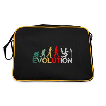 Computer Nerd Programmer Evolution funny - Retro Bag - black/gold - Back