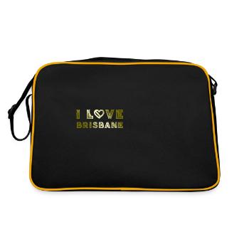I Love Brisbane - Retro Bag - black/gold - Back