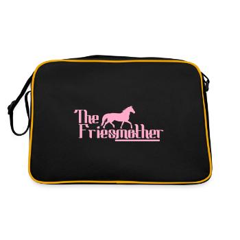 Friesenpferd Friesen Friese Pferd Maman Maman Rose - Sac Retro - noir/or - Dos