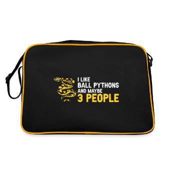 King python design pour les amateurs de serpents - Sac Retro - noir/or - Dos