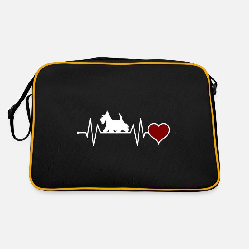 Scottish Scottish Terrier Dog Heartbeat Retro Bag