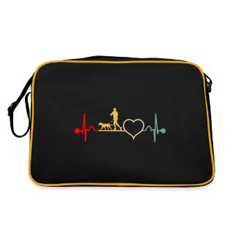 Course de Canicross avec Dog Heartbeat Retro - Sac Retro - noir/or - Dos
