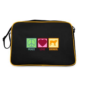 Sud-Africain Boerboel Dog Mama Peace Love - Sac Retro - noir/or - Dos