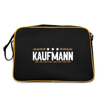 Kaufmann Beruf - Retro Tasche - Schwarz/Gold - Hinten
