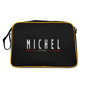 MICHEL prénom cadeau t-shirt personnalisé michel - Sac Retro - noir/or - Dos