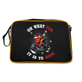 Santa Motorcycle Chopper - Retro Bag - black/gold - Back