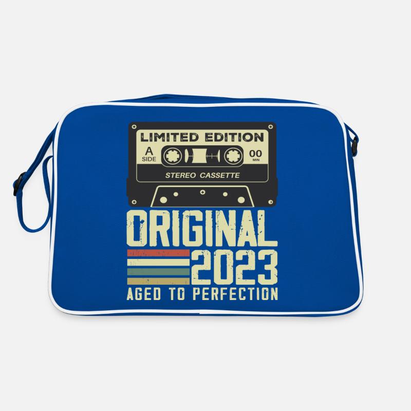 1. Jubiläumsgeschenk im Retro-Stil 2023 Retro Tasche