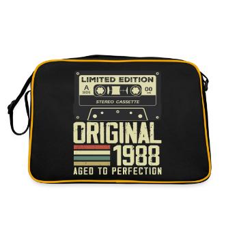 36e Cadeau Anniversaire Style rétro 1988 - Sac Retro - noir/or - Dos