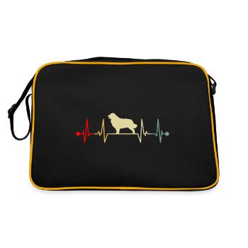 Leonberger Leonberg Chien Chien Heartbeat Vintage - Sac Retro - noir/or - Dos