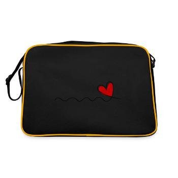 heart line - Retro Bag - black/gold - Back