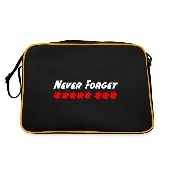 Anti Pis 8 Étoiles Jebać Pis Never Forget - Sac Retro - noir/or - Dos