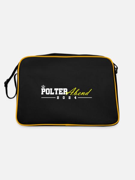 Polterabend 2024 - Retro Tasche - Schwarz/Gold - Hinten