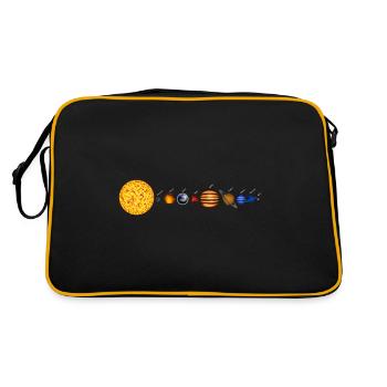 Solar system - Retro Bag - black/gold - Back