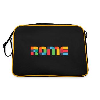 Rome Italy CMYK Pop Art Style - Retro Bag - black/gold - Back