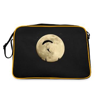 Speedflying full moon at night flight with stars - Retro Bag - black/gold - Back