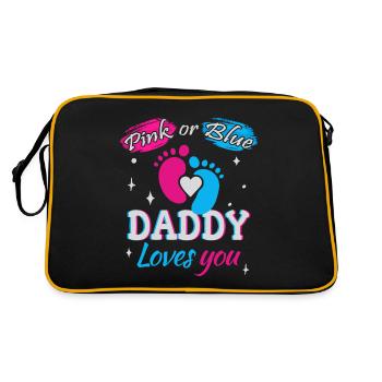 Rose ou bleu, papa t’aime - Sac Retro - noir/or - Dos
