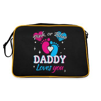 Rose ou bleu, papa t’aime - Sac Retro - noir/or - Dos