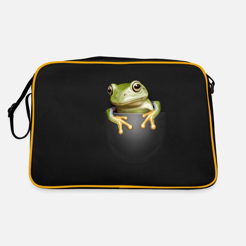 TASCHENFROSCH - Retro Tasche - Schwarz/Gold