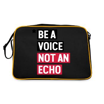 une voix non un écho - idée cadeau - Sac Retro - noir/or - Dos