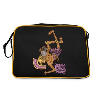Breakdance Mummy - Retro Tasche - Schwarz/Gold - Hinten