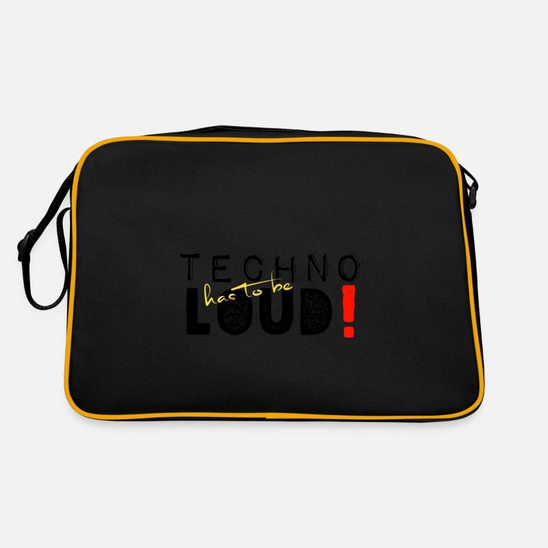 Techno has to be loud Retro Tasche