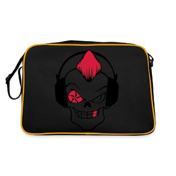 punk rock - Retro Bag - black/gold - Back