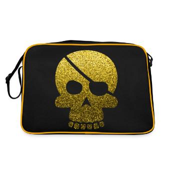 Pirate du crâne - Sac Retro - noir/or - Dos