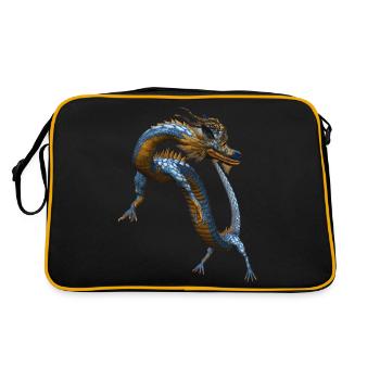Chinese dragon - Retro Tasche - Schwarz/Gold - Hinten