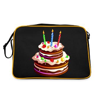 gros gâteau anniversaire - Sac Retro - noir/or - Dos