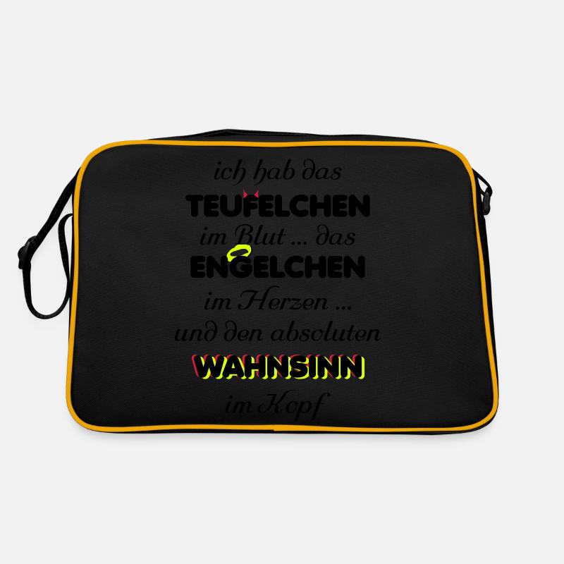 Engelchen Teufelchen Wahnsinn Retro Tasche