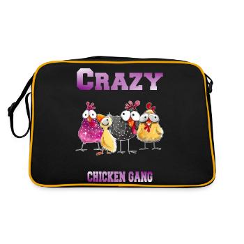 Gang de poulet fou - Sac Retro - noir/or - Dos