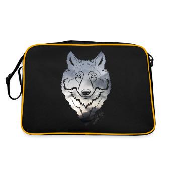 Loup face à la faune - Sac Retro - noir/or - Dos