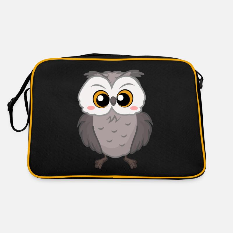 Hibou - Sac Retro - noir/or
