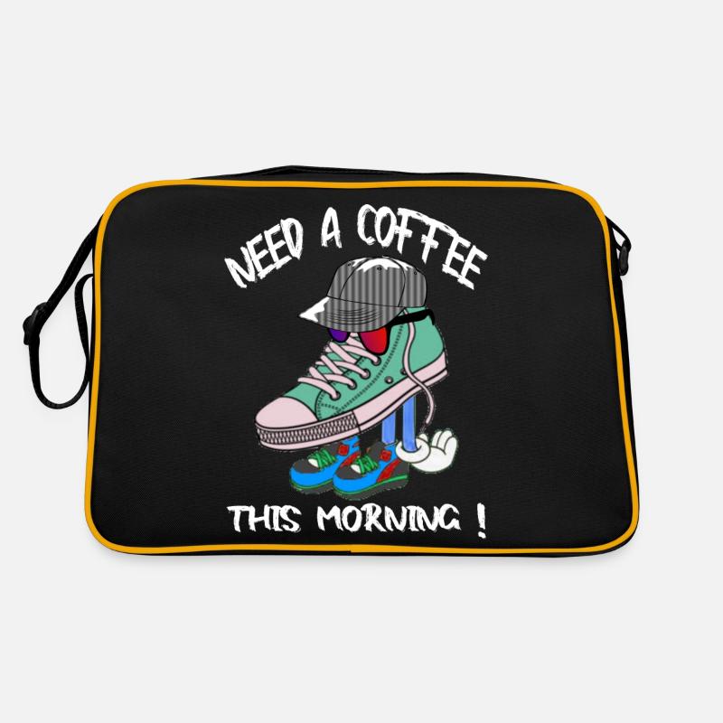 Comic Cartoon Design - Sac Retro - noir/or