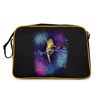 Tänzerin Musik im Sternenlicht - Retro Tasche - Schwarz/Gold - Hinten