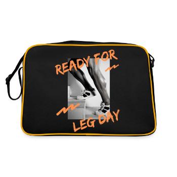Ready for leg day cadeau original musculation - Sac Retro - noir/or - Dos