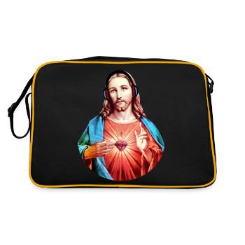 Jésus-Christ | Jésus-Christ | N’écoutez pas de musique - Sac Retro - noir/or - Dos