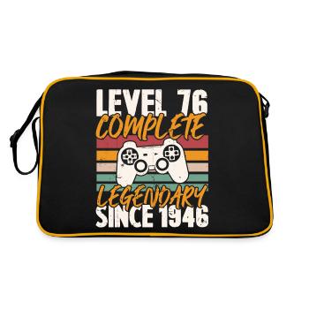 Niveau 76 Complet Vintage Anniversaire 76 Ans - Sac Retro - noir/or - Dos