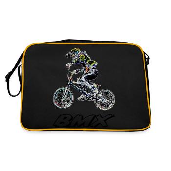 BMX Rennsport - Retro Tasche - Schwarz/Gold - Hinten
