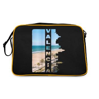 Valence Espagne Ville Skyline Vacances Été - Sac Retro - noir/or - Dos