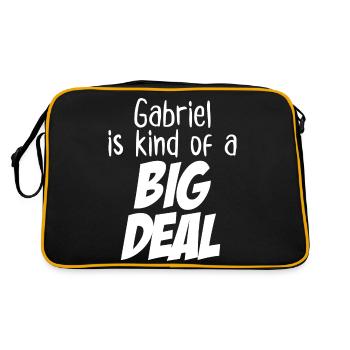 Gabriel is Kind of a Big Deal - Retro Bag - black/gold - Back