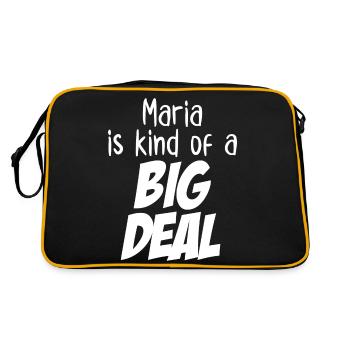 Maria is Kind of a Big Deal - Retro Bag - black/gold - Back