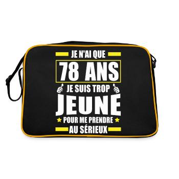 j ai 78 ans / cadeau anniversaire 78 ans - Sac Retro - noir/or - Dos