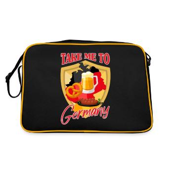 TAKE ME TO GERMANY - Retro Bag - black/gold - Back
