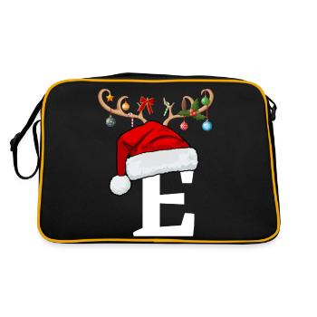 Lettre E bonnet de Noël - Sac Retro - noir/or - Dos