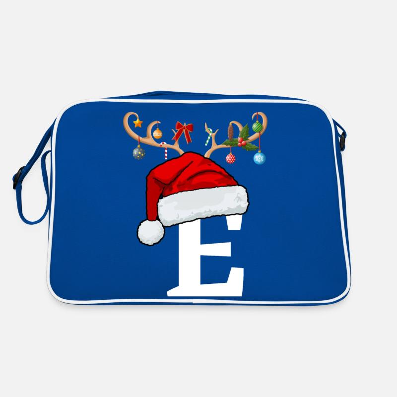 Brief E Weihnachtsmütze Retro Tasche