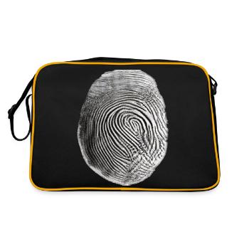 Fingerprint black - Retro Tasche - Schwarz/Gold - Hinten