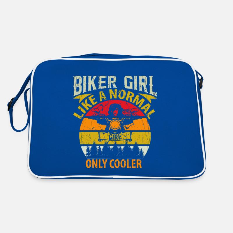 Bikermädchen wie ein normales Mädchen Retro Tasche
