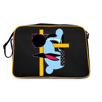 Un monde abstrait - Sac Retro - noir/or - Dos